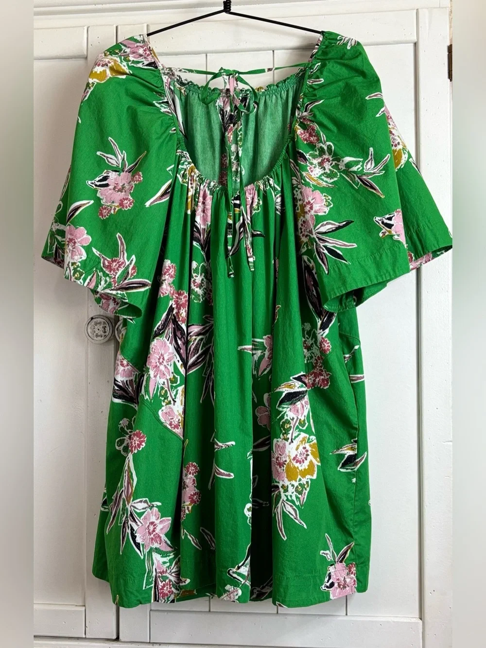 Free People Retro Floral Off-The-Shoulder Tunic Dress NWOT | Medium